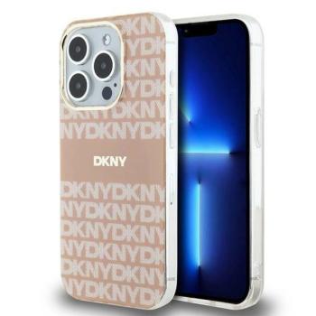 DKNY DKHMP14XHRHSEP IML Mono &amp; Stripe MagSafe-kompatibilis tok iPhone 14 Pro Max - rózsaszín kép