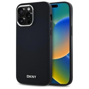 DKNY DKHMP14XPSCMCLK Plain Logo MagSafe-kompatibilis keménytok iPhone 14 Pro Max - fekete kép