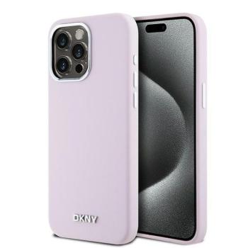 DKNY DKHMP14XSMCHLP Liquid Silicone Small Metal Logo MagSafe-kompatibilis tok iPhone 14 Pro Max - rózsaszín kép