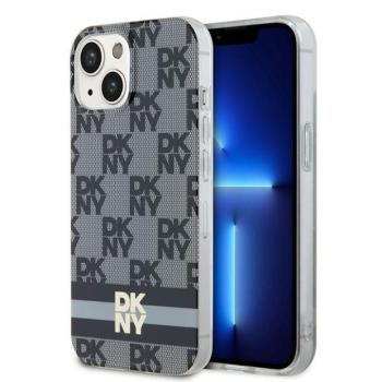 DKNY DKHMP15MHCPTSK IML Checkered Mono Pattern &amp; Printed Stripes MagSafe-kompatibilis tok iPhone 15 Plus - fekete kép