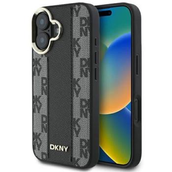 DKNY DKHMP16MPCPVSLK Checkered Pattern Magsafe keménytok iPhone 16 Plus - fekete kép