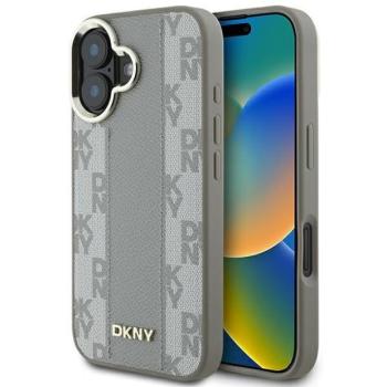 DKNY DKHMP16SPCPVSLE Checkered Pattern Magsafe keménytok iPhone 16 - bézs kép