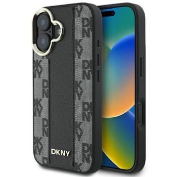 DKNY DKHMP16SPCPVSLK Checkered Pattern Magsafe keménytok iPhone 16 - fekete kép