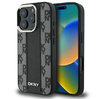 DKNY DKHMP16XPCPVSLK Checkered Pattern Magsafe keménytok iPhone 16 Pro Max - fekete kép