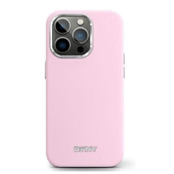 DKNY DKHMP16XSMCHLP Liquid Silicone Small Metal Logo MagSafe-kompatibilis keménytok iPhone 16 Pro Max - rózsaszín kép
