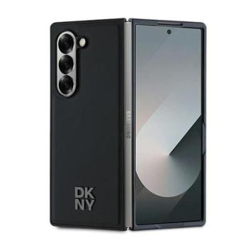 DKNY DKHMZFD6PSMCSLK Magsafe Plain Leather Metal Stack Logo tok Samsung Galaxy Z Fold6 F956 - fekete kép