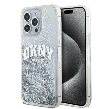 DKNY Liquid Glitter Arch Logo Apple iPhone 15 Pro tok, átlátszó kép