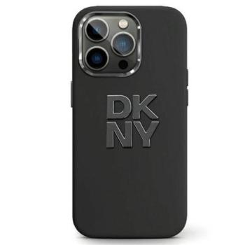 DKNY Liquid Silicone Metal Logo Apple iPhone 15 Pro Max hátlap tok, fekete kép