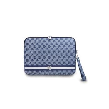 DKNY PU Leather Checkered Pattern and Stripe Laptop táska, 13-14&quot;, kék kép