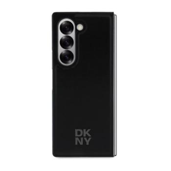 DKNY PU Leather Stack Logo MagSafe Samsung Galaxy Z Fold 6 hátlap tok, fekete kép