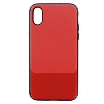 Dotfes G02MS iPhone X XS (5,8&quot;) piros carbon prémium hátlap tok kép