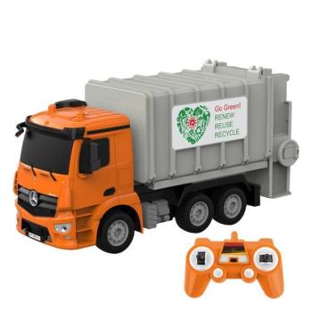 Double Eagle Mercedes-Benz Antos RC/távirányítós kukásautó, 1:26, narancssárga (E676-003) kép