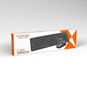 Drótkészlet USB A billentyűzet QWERTY + egér K3186 U+U kép