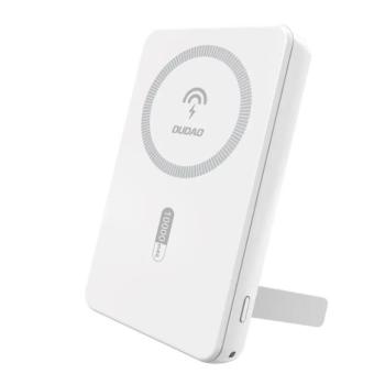 Dudao K14S+ MagSafe-kompatibilis powerbank 1xUSB-A és 1xUSB-C csatlakozással kitámasztóval 10000mAh 20W - fehér kép
