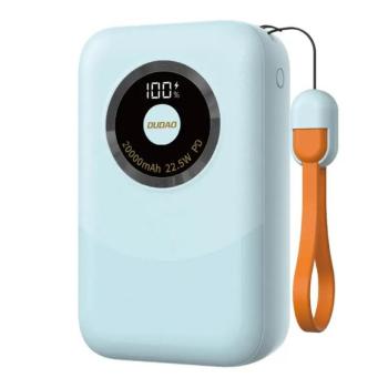 Dudao K21 Mini powerbank 1xUSB-A és 1xUSB-C csatlakozással 10000mAh 22.5W - kék kép
