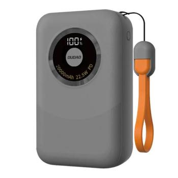 Dudao K21 Mini powerbank 1xUSB-A és 1xUSB-C csatlakozással 10000mAh 22.5W - szürke kép