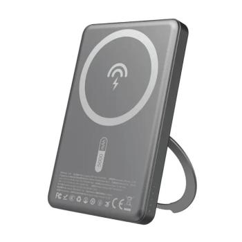 Dudao K28S MagSafe-kompatibilis powerbank 1xUSB-C csatlakozással kitámasztóval 5000mAh 20W PD - szürke kép