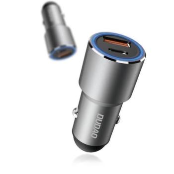 Dudao R4PQ USB + Type-c USB-PD + QC 3,0 töltő szürke kép