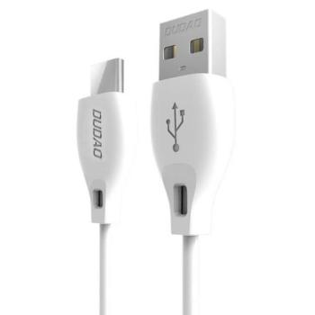 Dudao type-c USB adat töltő kábel 2.1A 1m fehér (L4T 1m fehér) kép