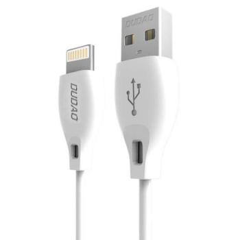 Dudao USB / Lightning adatok töltőkábel 2.1A 2m fehér (L4L 2m fehér) telefontok kép