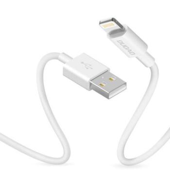 Dudao USB / Lightning adatok töltőkábel 3A 1m fehér (L1L fehér) telefontok kép