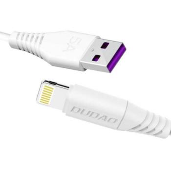 Dudao USB / Lightning FASST töltő adatkábel 5A 1m fehér (L2L 1m fehér) kép