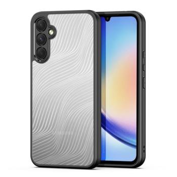 DUX DUCIS AIMO műanyag telefonvédő (közepesen ütésálló, szilikon keret, kamera védelem, matt, hullám minta) FEKETE Samsung Galaxy A34 5G (SM-A346) kép