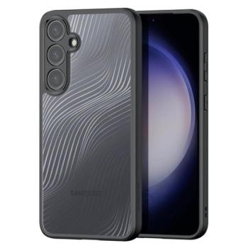 DUX DUCIS AIMO műanyag telefonvédő (közepesen ütésálló, szilikon keret, kamera védelem, matt, hullám minta) FEKETE Samsung Galaxy S24 Plus (SM-S926) kép