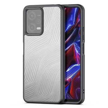 DUX DUCIS AIMO műanyag telefonvédő (közepesen ütésálló, szilikon keret, kamera védelem, matt, hullám minta) FEKETE Xiaomi Redmi Note 12 5G kép