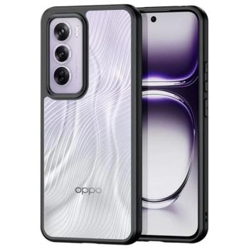 DUX DUCIS AIMO műanyag telefonvédő (ütésállóság, szilikon keret, kameravédő, matt, hullám) FEKETE Oppo Reno 12 Pro 5G kép