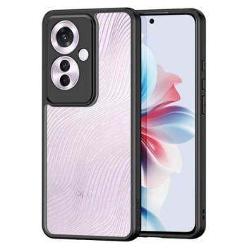 DUX DUCIS AIMO műanyag telefonvédő (ütésállóság, szilikon keret, kameravédő, matt, hullám) FEKETE Oppo Reno11 F 5G kép