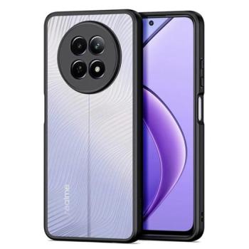 DUX DUCIS AIMO műanyag telefonvédő (ütésállóság, szilikon keret, kameravédő, matt, hullám) FEKETE Realme 12 kép