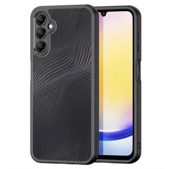 DUX DUCIS AIMO műanyag telefonvédő (ütésállóság, szilikon keret, kameravédő, matt, hullám) FEKETE Samsung Galaxy A25 5G (SM-A256) kép