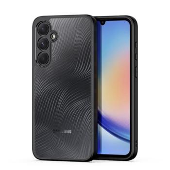 DUX DUCIS AIMO műanyag telefonvédő (ütésállóság, szilikon keret, kameravédő, matt, hullám) FEKETE Samsung Galaxy A35 5G (SM-A356) kép