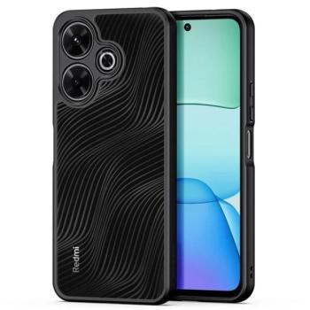 DUX DUCIS AIMO műanyag telefonvédő (ütésállóság, szilikon keret, kameravédő, matt, hullám) FEKETE Xiaomi Redmi 13 kép