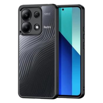 DUX DUCIS AIMO műanyag telefonvédő (ütésállóság, szilikon keret, kameravédő, matt, hullám) FEKETE Xiaomi Redmi Note 13 4G kép