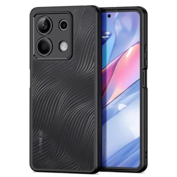 DUX DUCIS AIMO műanyag telefonvédő (ütésállóság, szilikon keret, kameravédő, matt, hullám) FEKETE Xiaomi Redmi Note 13 5G kép