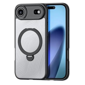 DUX DUCIS AIMO szilikon telefonvédő (ütésállóság, kameravédő, MagSafe, kitámasztó, hullám) FEKETE Apple iPhone 17 Air kép