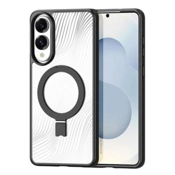 DUX DUCIS AIMO szilikon telefonvédő (ütésállóság, kameravédő, MagSafe, kitámasztó, hullám) FEKETE Samsung Galaxy S25 Edge (SM-S937) kép