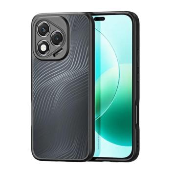 DUX DUCIS AIMO szilikon telefonvédő (ütésállóság, kameravédő, matt, hullám) FEKETE Honor 400 Lite kép