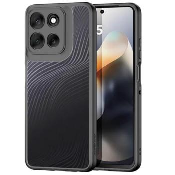 DUX DUCIS AIMO szilikon telefonvédő (ütésállóság, kameravédő, matt, hullám) FEKETE Motorola Moto G56 (XT2529) kép