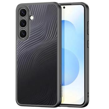 DUX DUCIS AIMO szilikon telefonvédő (ütésállóság, kameravédő, matt, hullám) FEKETE Samsung Galaxy S25 FE (SM-S731) kép