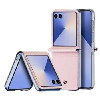 DUX DUCIS BRIL műanyag telefonvédő (ütésállóság, bőr hatású hátlap, rombusz) RÓZSASZÍN kép