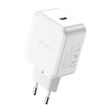 DUX DUCIS C100 hálózati töltő Type-C aljzat (5V / 3000mA, 30W, PD gyorstöltés támogatás) FEHÉR Apple iPhone 7 4.7, Apple iPhone 7 Plus 5.5, Asus Zenfone 3 5.5 (ZE552KL), Honor 8, Sony Xperia kép