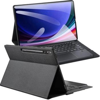 Dux Ducis DK Samsung Tab S10 Ultra/S9 Ultra/S8 Ultra kihajtható tok vezeték nélküli billentyűzettel, fekete kép