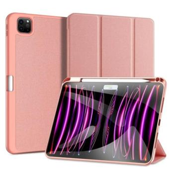 DUX DUCIS DOMO tok álló, bőr hatású (aktív FLIP, oldalra nyíló, TRIFOLD, asztali tartó, ceruza tartó) RÓZSASZÍN Apple IPAD Pro 11 (2024) kép