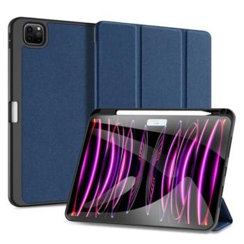 DUX DUCIS DOMO tok álló, bőr hatású (aktív FLIP, oldalra nyíló, TRIFOLD, asztali tartó, ceruza tartó) SÖTÉTKÉK Apple IPAD Pro 11 (2024) kép