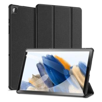 DUX DUCIS DOMO tok álló, bőr hatású (aktív FLIP, oldalra nyíló, TRIFOLD, asztali tartó funkció, textil minta) FEKETE Samsung Galaxy Tab A9 Plus 5G (SM-X216), Galaxy Tab A9 Plus WIFI (SM-X210) kép