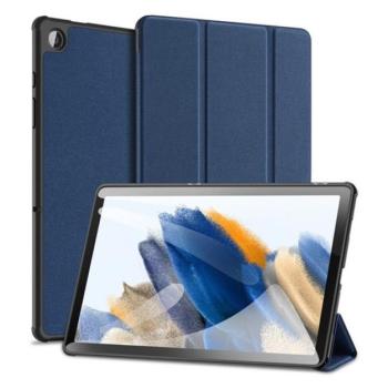 DUX DUCIS DOMO tok álló, bőr hatású (aktív FLIP, oldalra nyíló, TRIFOLD, asztali tartó funkció, textil minta) SÖTÉTKÉK Samsung Galaxy Tab A9 Plus 5G (SM-X216), Galaxy Tab A9 Plus WIFI (SM-X210) kép