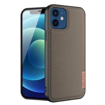 DUX DUCIS FINO szilikon telefonvédő (műanyag belső, közepesen ütésálló, rács minta) BARNA Apple iPhone 12 mini kép